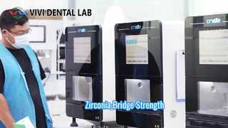 Laboratório dentário Strong Esthetic VIVI com ponte de zircônia